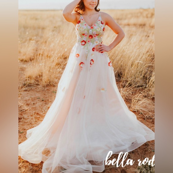 floral ball-gown prom dress! - Picture 4 of 4